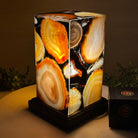 Handmade Natural Agate LED Lamp w/ Wood Base, 8.9” Tall #2002NA - 001 - Brazil GemsBrazil GemsHandmade Natural Agate LED Lamp w/ Wood Base, 8.9” Tall #2002NA - 001Lamps2002NA - 001