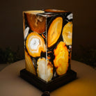 Handmade Natural Agate LED Lamp w/ Wood Base, 8.9” Tall #2002NA - 001 - Brazil GemsBrazil GemsHandmade Natural Agate LED Lamp w/ Wood Base, 8.9” Tall #2002NA - 001Lamps2002NA - 001