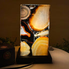 Handmade Natural Agate LED Lamp w/ Wood Base, 8.9” Tall #2002NA - 001 - Brazil GemsBrazil GemsHandmade Natural Agate LED Lamp w/ Wood Base, 8.9” Tall #2002NA - 001Lamps2002NA - 001