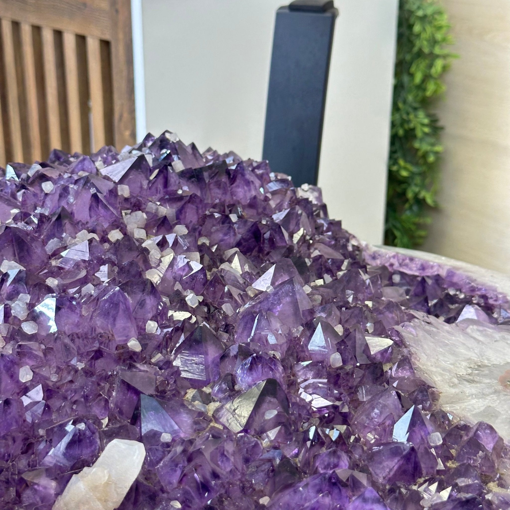 Large Amethyst Dining/Conference Table Super Quality, 372.6 lbs & 30.5" Tall 1388 - 0003 - Brazil GemsBrazil GemsLarge Amethyst Dining/Conference Table Super Quality, 372.6 lbs & 30.5" Tall 1388 - 0003Tables: Dining1388 - 0003