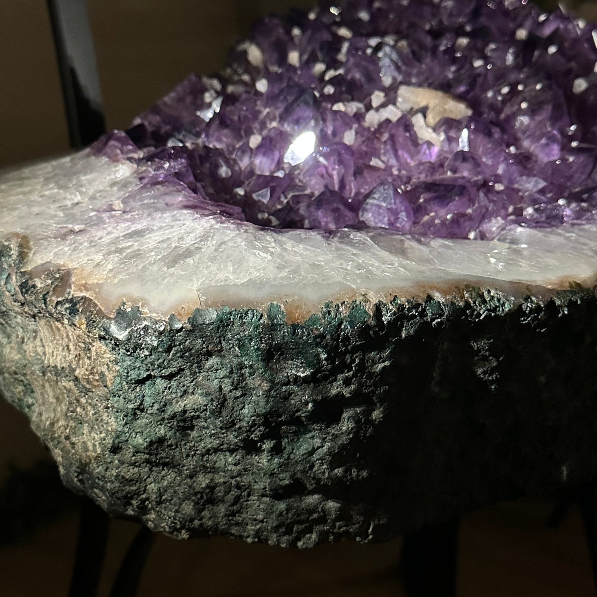 Large Amethyst Dining/Conference Table Super Quality, 372.6 lbs & 30.5" Tall 1388 - 0003 - Brazil GemsBrazil GemsLarge Amethyst Dining/Conference Table Super Quality, 372.6 lbs & 30.5" Tall 1388 - 0003Tables: Dining1388 - 0003