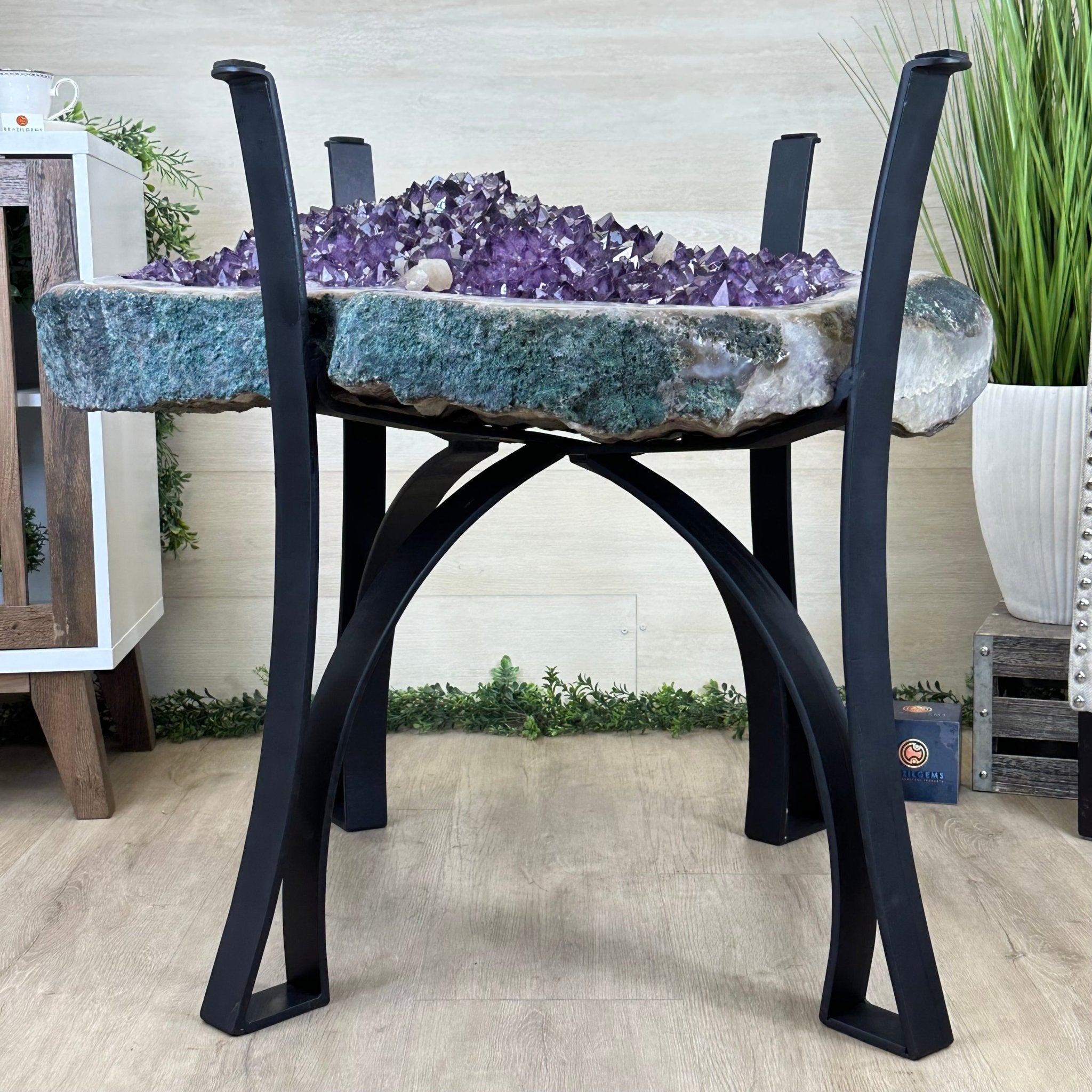 Large Amethyst Dining/Conference Table Super Quality, 372.6 lbs & 30.5" Tall 1388 - 0003 - Brazil GemsBrazil GemsLarge Amethyst Dining/Conference Table Super Quality, 372.6 lbs & 30.5" Tall 1388 - 0003Tables: Dining1388 - 0003