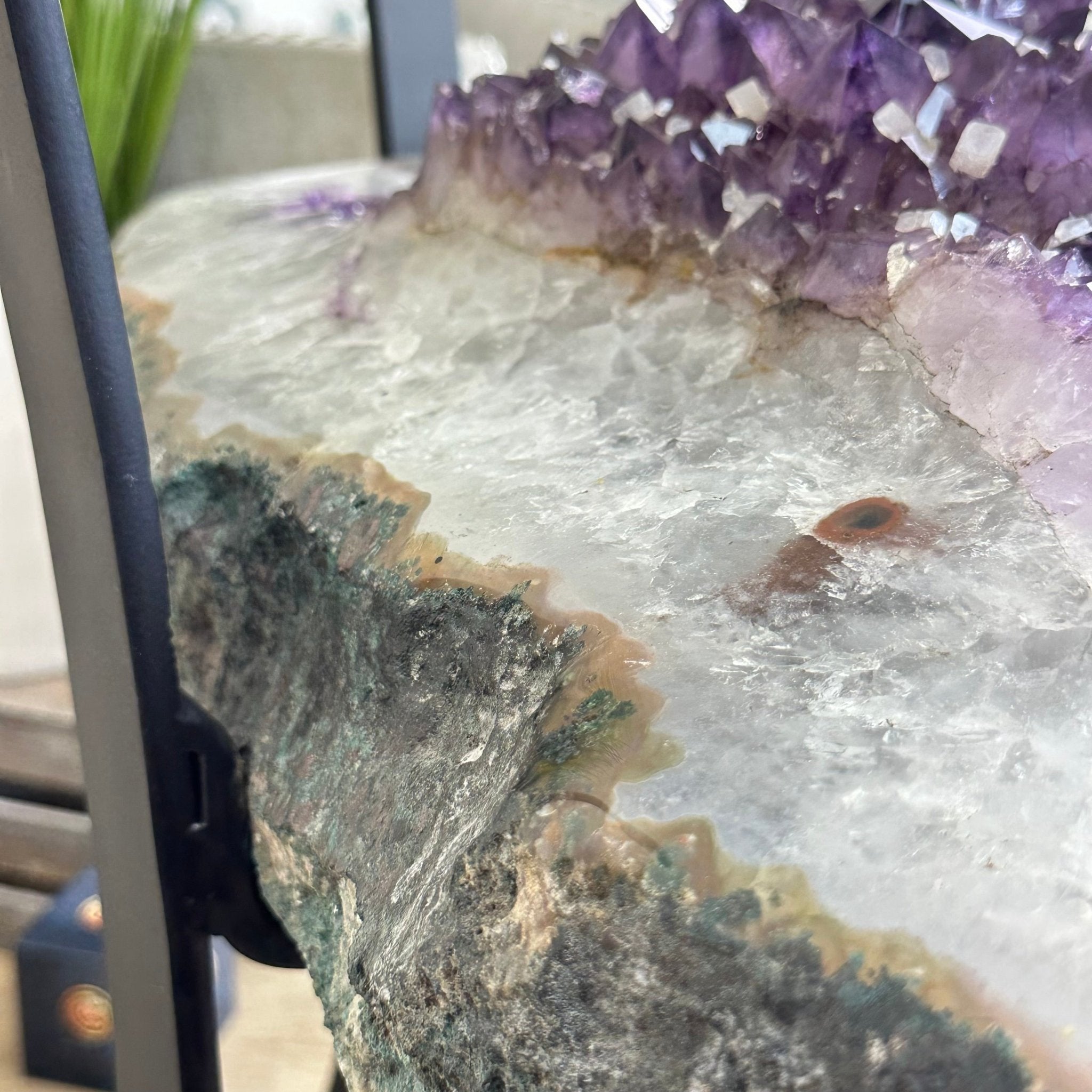 Large Amethyst Dining/Conference Table Super Quality, 372.6 lbs & 30.5" Tall 1388 - 0003 - Brazil GemsBrazil GemsLarge Amethyst Dining/Conference Table Super Quality, 372.6 lbs & 30.5" Tall 1388 - 0003Tables: Dining1388 - 0003