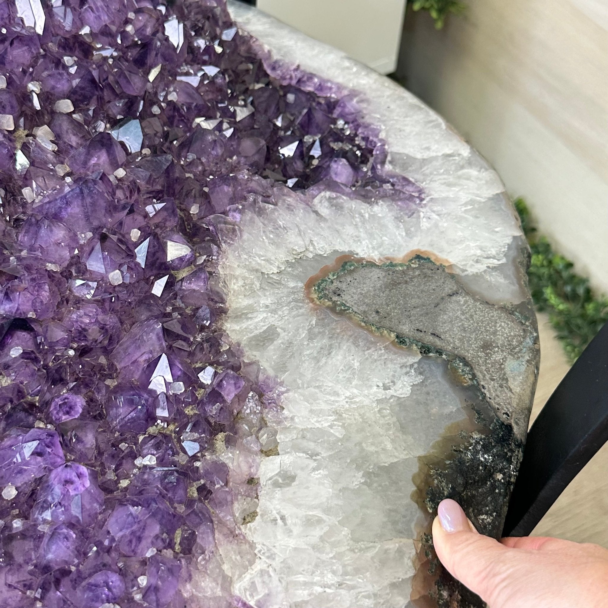Large Amethyst Dining/Conference Table Super Quality, 372.6 lbs & 30.5" Tall 1388 - 0003 - Brazil GemsBrazil GemsLarge Amethyst Dining/Conference Table Super Quality, 372.6 lbs & 30.5" Tall 1388 - 0003Tables: Dining1388 - 0003