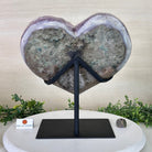 Large Extra Plus Quality Amethyst Heart Geode on stand, 18.1 lbs & 12.2" Tall #5463 - 0360 - Brazil GemsBrazil GemsLarge Extra Plus Quality Amethyst Heart Geode on stand, 18.1 lbs & 12.2" Tall #5463 - 0360Hearts5463 - 0360