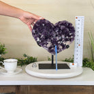 Large Extra Plus Quality Amethyst Heart Geode on stand, 18.1 lbs & 12.2" Tall #5463 - 0360 - Brazil GemsBrazil GemsLarge Extra Plus Quality Amethyst Heart Geode on stand, 18.1 lbs & 12.2" Tall #5463 - 0360Hearts5463 - 0360