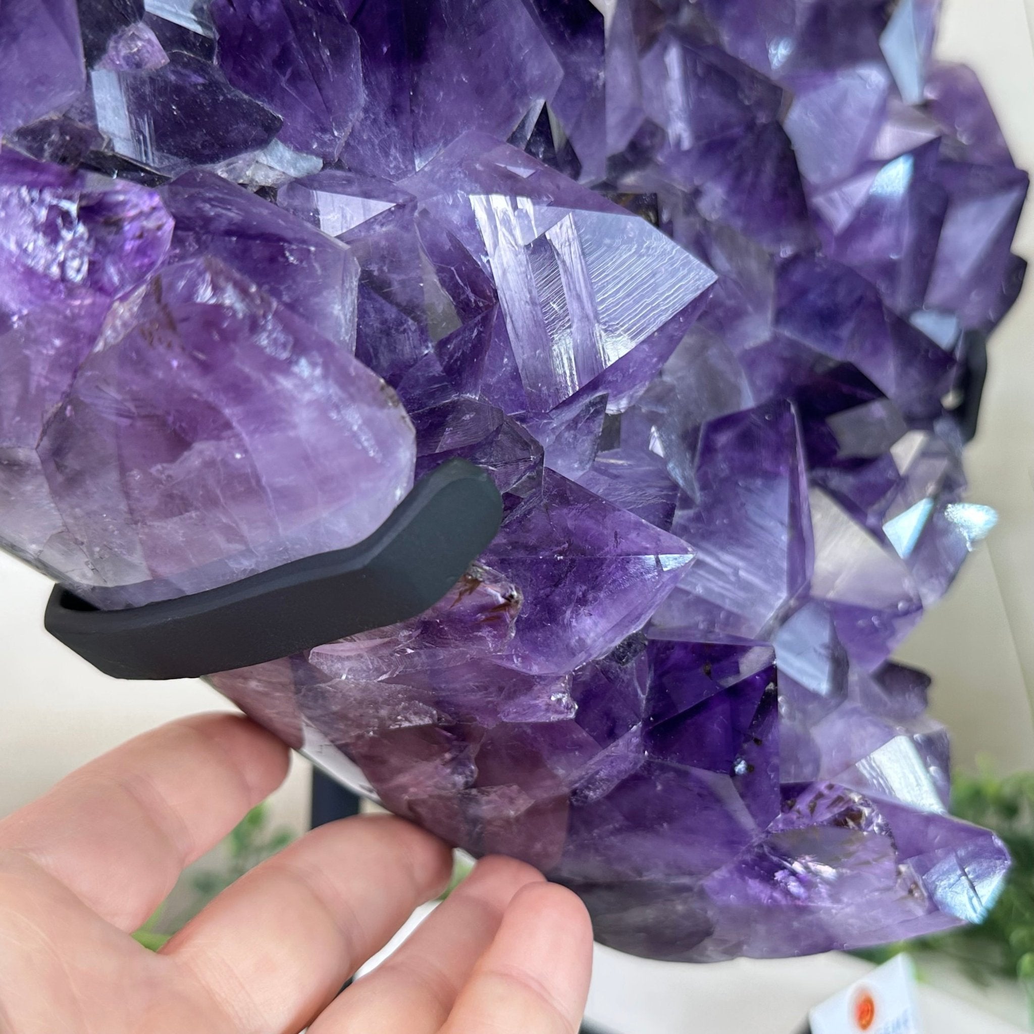 Large Extra Plus Quality Amethyst Heart Geode on stand, 27.3 lbs & 15.4" Tall #5463 - 0364 - Brazil GemsBrazil GemsLarge Extra Plus Quality Amethyst Heart Geode on stand, 27.3 lbs & 15.4" Tall #5463 - 0364Hearts5463 - 0364