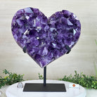 Large Extra Plus Quality Amethyst Heart Geode on stand, 27.3 lbs & 15.4" Tall #5463 - 0364 - Brazil GemsBrazil GemsLarge Extra Plus Quality Amethyst Heart Geode on stand, 27.3 lbs & 15.4" Tall #5463 - 0364Hearts5463 - 0364