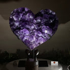 Large Extra Plus Quality Amethyst Heart Geode on stand, 27.3 lbs & 15.4" Tall #5463 - 0364 - Brazil GemsBrazil GemsLarge Extra Plus Quality Amethyst Heart Geode on stand, 27.3 lbs & 15.4" Tall #5463 - 0364Hearts5463 - 0364