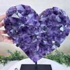 Large Extra Plus Quality Amethyst Heart Geode on stand, 27.3 lbs & 15.4" Tall #5463 - 0364 - Brazil GemsBrazil GemsLarge Extra Plus Quality Amethyst Heart Geode on stand, 27.3 lbs & 15.4" Tall #5463 - 0364Hearts5463 - 0364