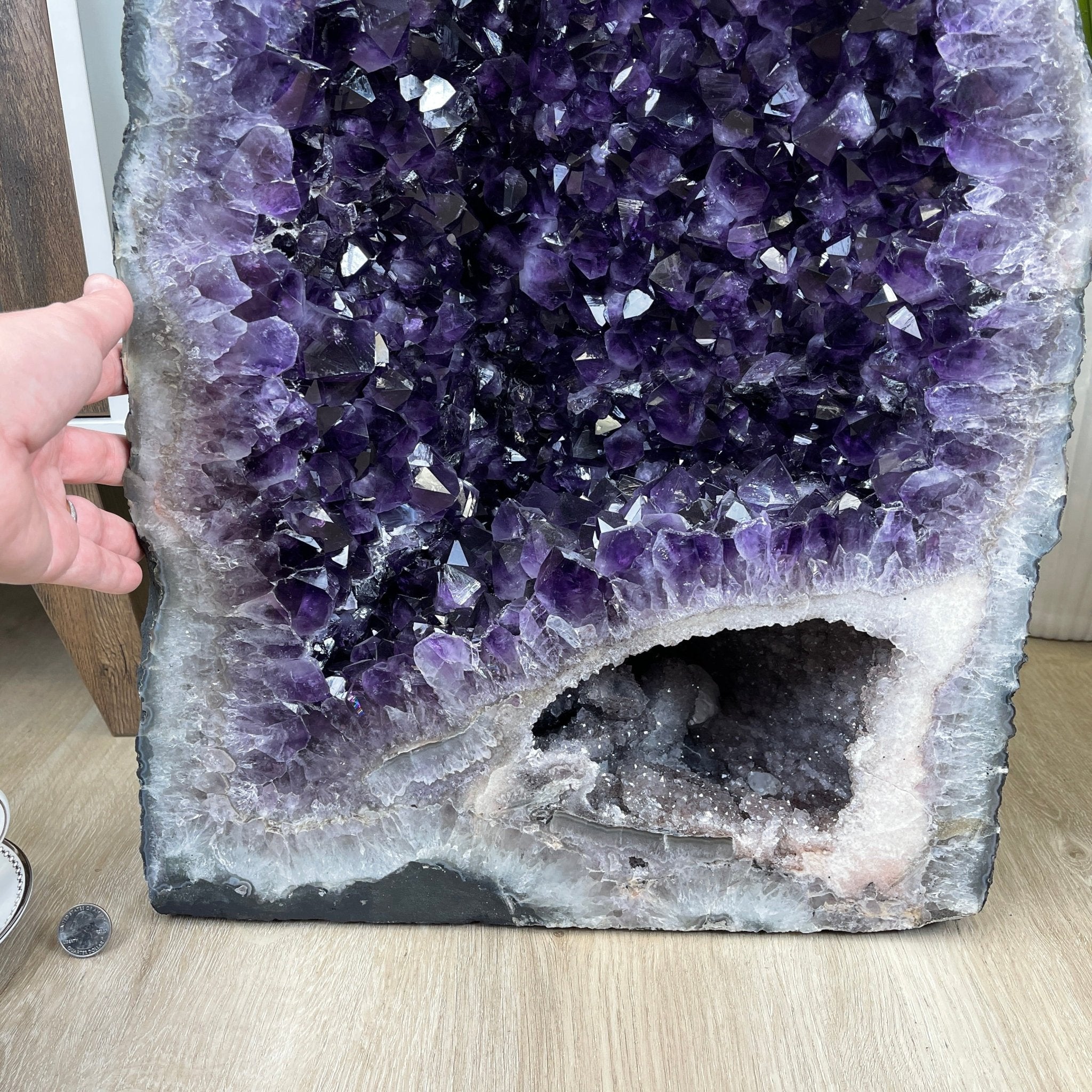 Large Extra Plus Quality Brazilian Amethyst Cathedral, 28” tall & 164.3 lbs #5601-0529 by Brazil Gems - Brazil GemsBrazil GemsLarge Extra Plus Quality Brazilian Amethyst Cathedral, 28” tall & 164.3 lbs #5601-0529 by Brazil GemsCathedrals5601-0529