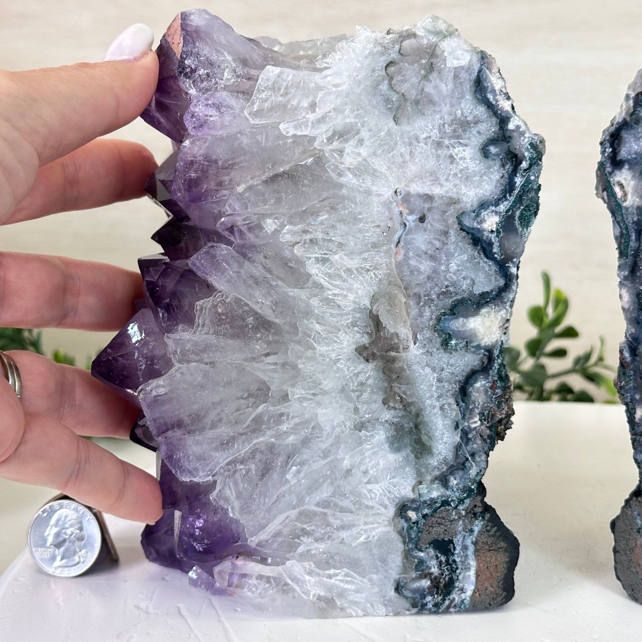 Large Extra Quality Amethyst Bookends, 16.6 lbs & 6.7" Tall #5151AM - 071 - Brazil GemsBrazil GemsLarge Extra Quality Amethyst Bookends, 16.6 lbs & 6.7" Tall #5151AM - 071Bookends5151AM - 071