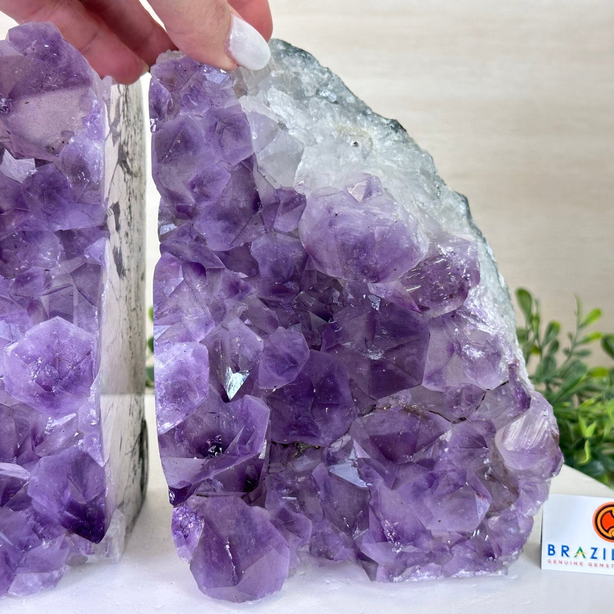 Large Extra Quality Amethyst Bookends, 16.6 lbs & 6.7" Tall #5151AM - 071 - Brazil GemsBrazil GemsLarge Extra Quality Amethyst Bookends, 16.6 lbs & 6.7" Tall #5151AM - 071Bookends5151AM - 071