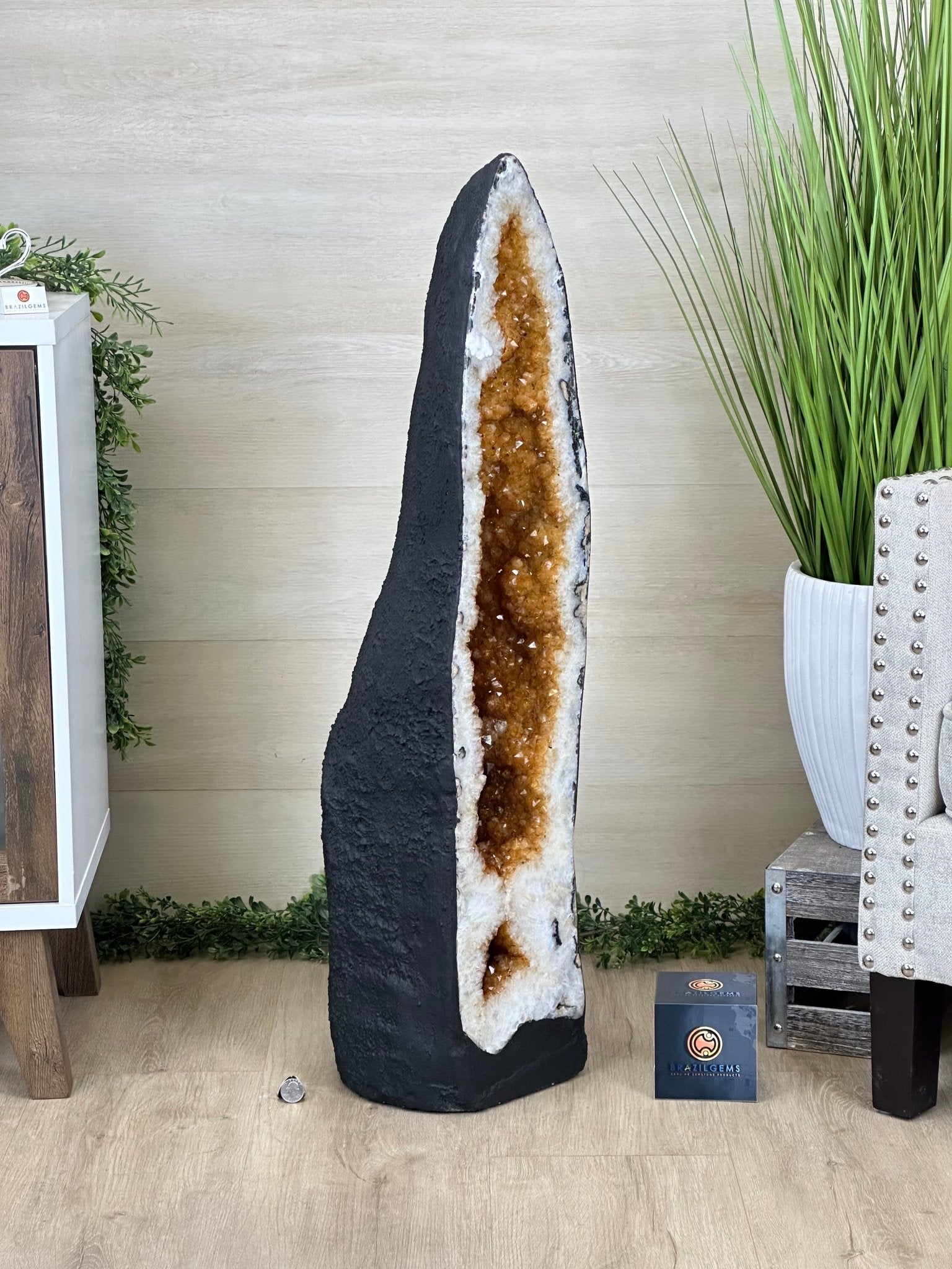 Large Extra Quality Citrine Cathedral, 112.5 lbs & 37.5" Tall #5603 - 0405 - Brazil GemsBrazil GemsLarge Extra Quality Citrine Cathedral, 112.5 lbs & 37.5" Tall #5603 - 0405Cathedrals5603 - 0405