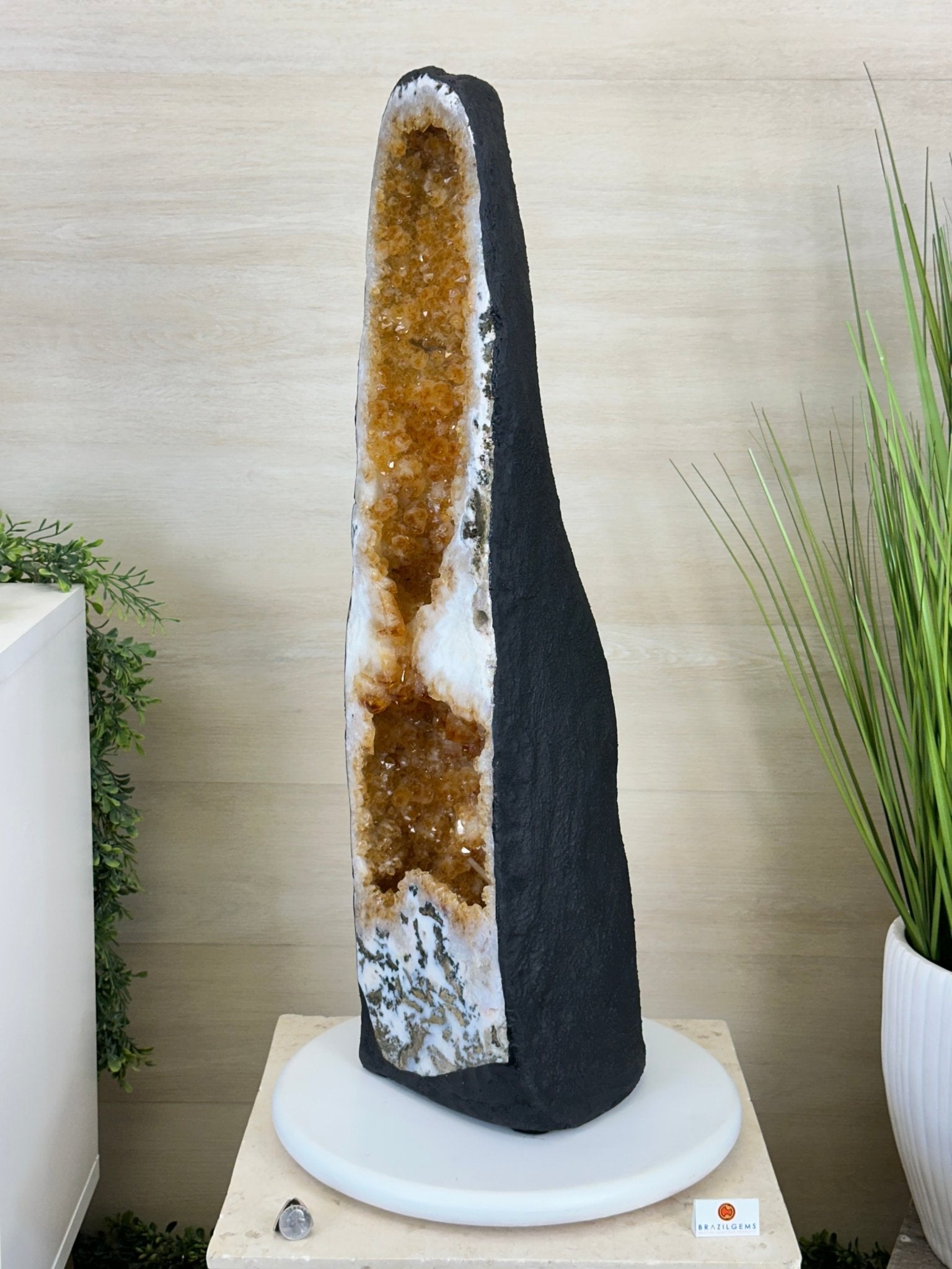 Large Extra Quality Citrine Cathedral, 66.2 lbs & 31.4" Tall #5603 - 0403 - Brazil GemsBrazil GemsLarge Extra Quality Citrine Cathedral, 66.2 lbs & 31.4" Tall #5603 - 0403Cathedrals5603 - 0403