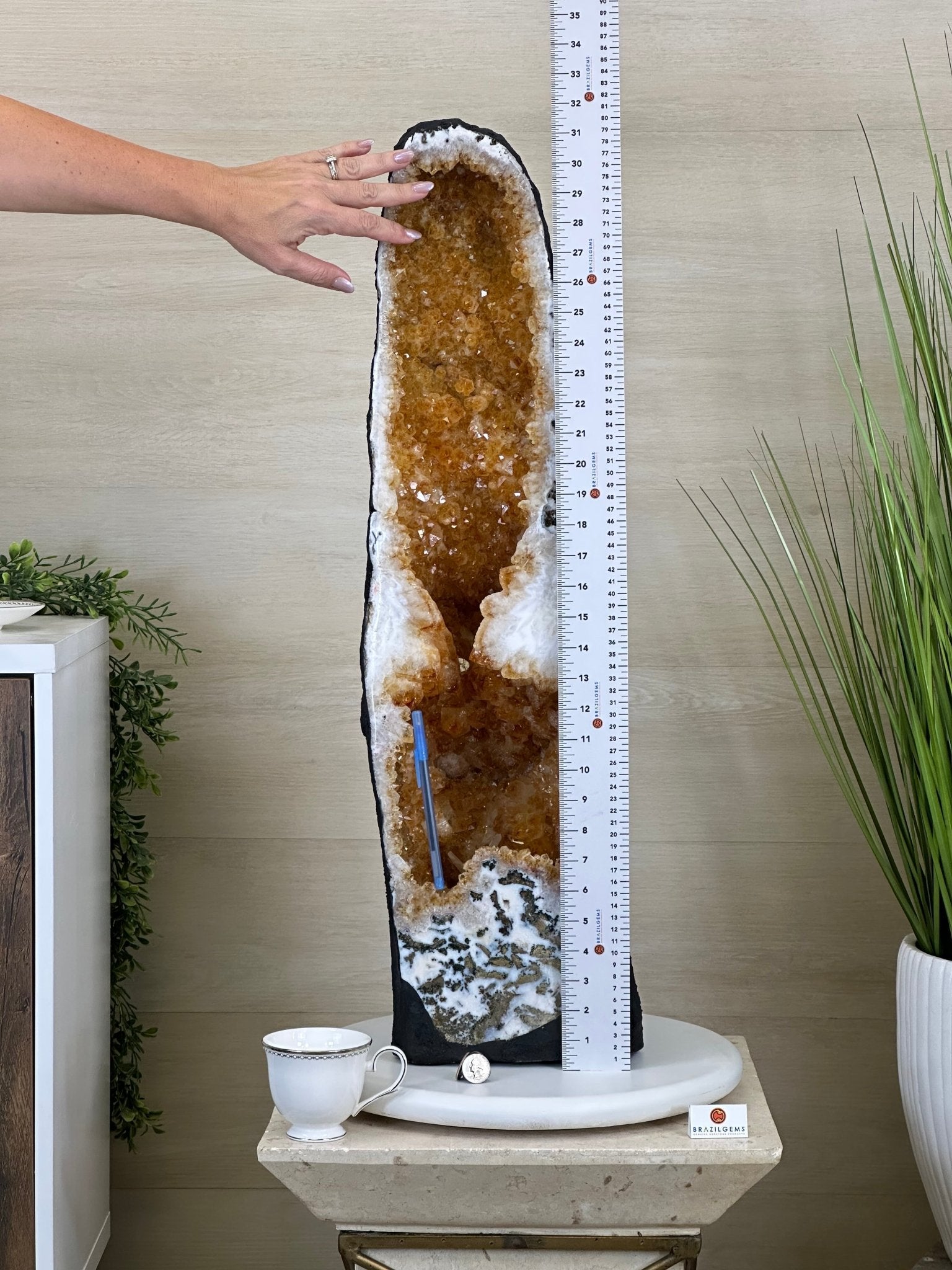 Large Extra Quality Citrine Cathedral, 66.2 lbs & 31.4" Tall #5603 - 0403 - Brazil GemsBrazil GemsLarge Extra Quality Citrine Cathedral, 66.2 lbs & 31.4" Tall #5603 - 0403Cathedrals5603 - 0403