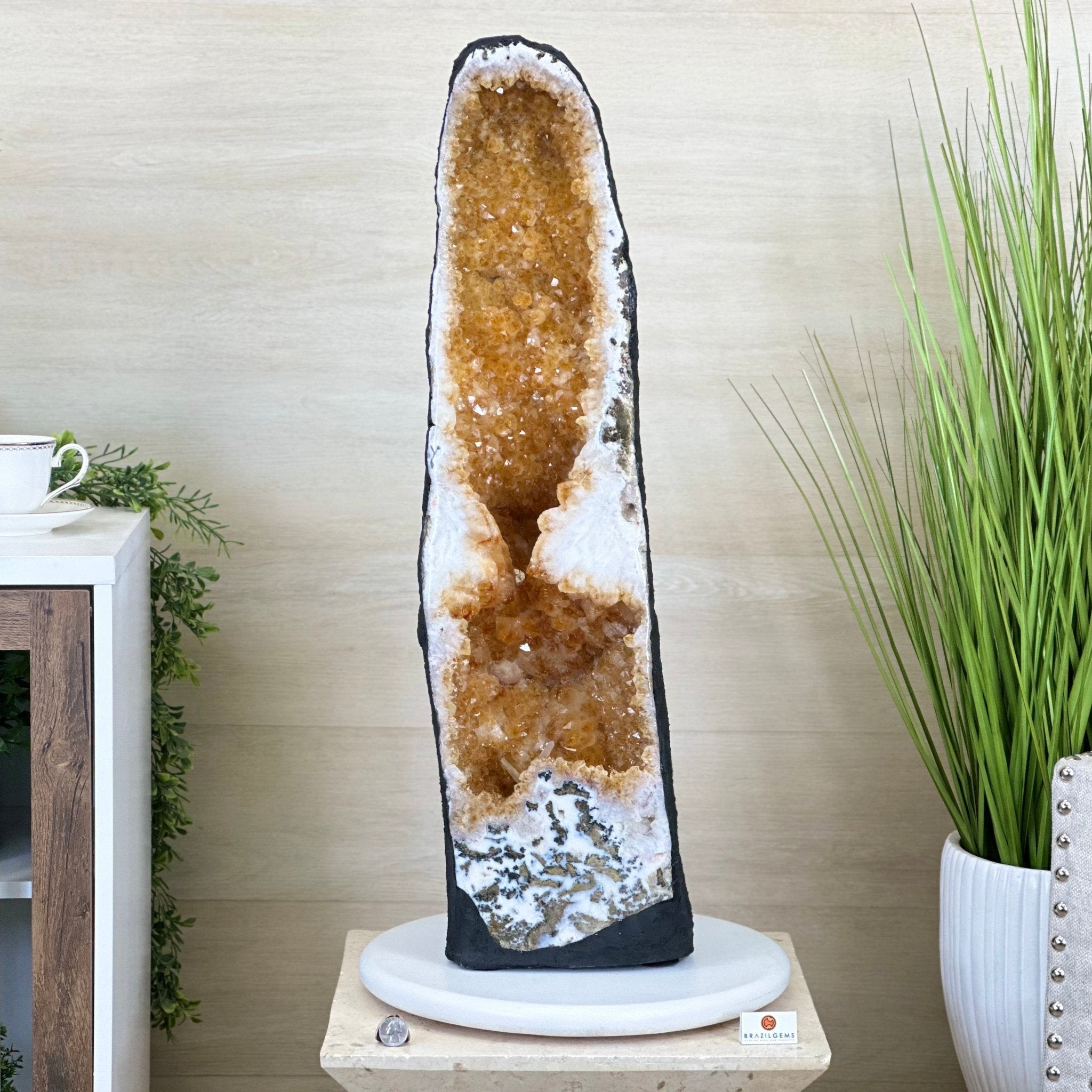 Large Extra Quality Citrine Cathedral, 66.2 lbs & 31.4" Tall #5603 - 0403 - Brazil GemsBrazil GemsLarge Extra Quality Citrine Cathedral, 66.2 lbs & 31.4" Tall #5603 - 0403Cathedrals5603 - 0403