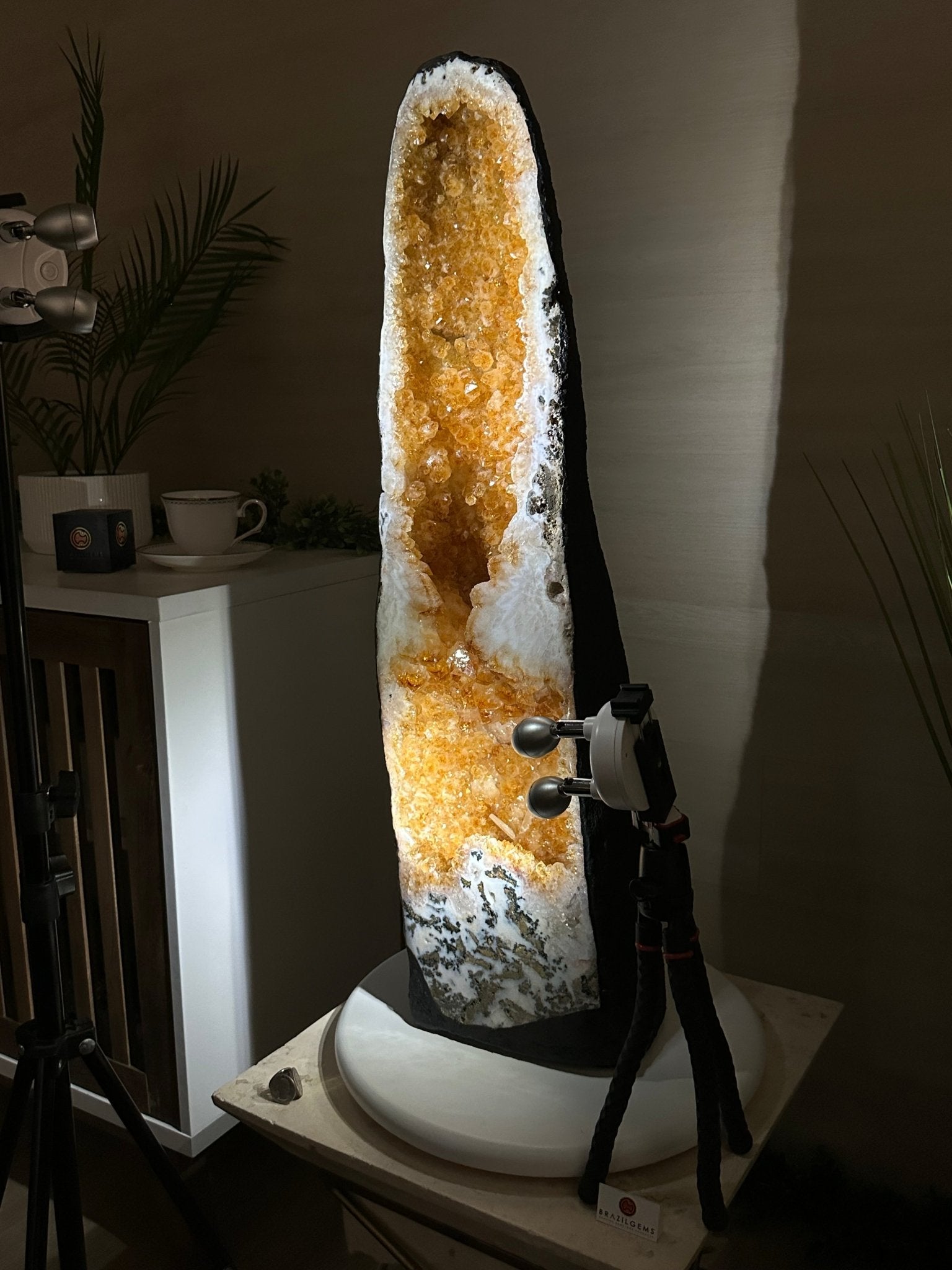 Large Extra Quality Citrine Cathedral, 66.2 lbs & 31.4" Tall #5603 - 0403 - Brazil GemsBrazil GemsLarge Extra Quality Citrine Cathedral, 66.2 lbs & 31.4" Tall #5603 - 0403Cathedrals5603 - 0403