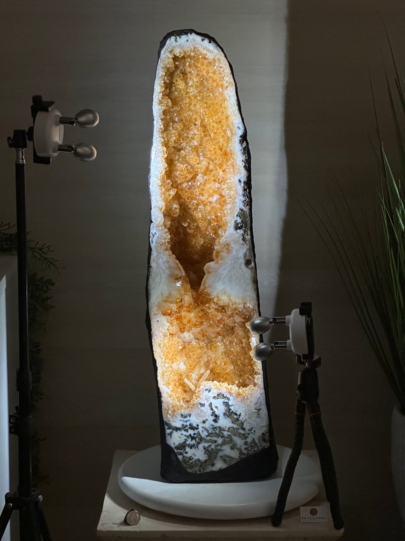 Large Extra Quality Citrine Cathedral, 66.2 lbs & 31.4" Tall #5603 - 0403 - Brazil GemsBrazil GemsLarge Extra Quality Citrine Cathedral, 66.2 lbs & 31.4" Tall #5603 - 0403Cathedrals5603 - 0403