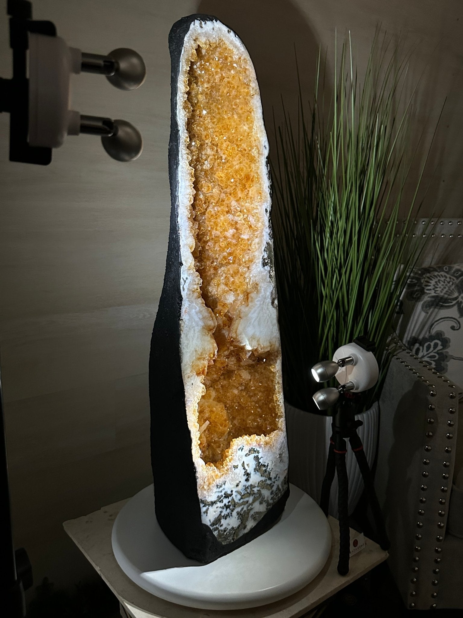 Large Extra Quality Citrine Cathedral, 66.2 lbs & 31.4" Tall #5603 - 0403 - Brazil GemsBrazil GemsLarge Extra Quality Citrine Cathedral, 66.2 lbs & 31.4" Tall #5603 - 0403Cathedrals5603 - 0403