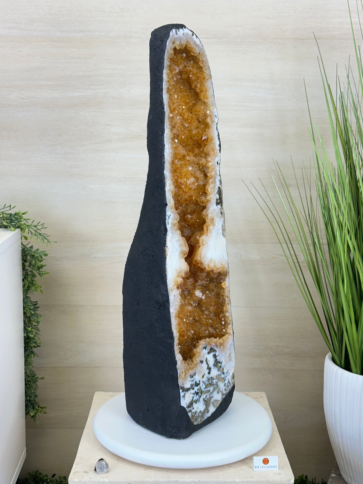 Large Extra Quality Citrine Cathedral, 66.2 lbs & 31.4" Tall #5603 - 0403 - Brazil GemsBrazil GemsLarge Extra Quality Citrine Cathedral, 66.2 lbs & 31.4" Tall #5603 - 0403Cathedrals5603 - 0403