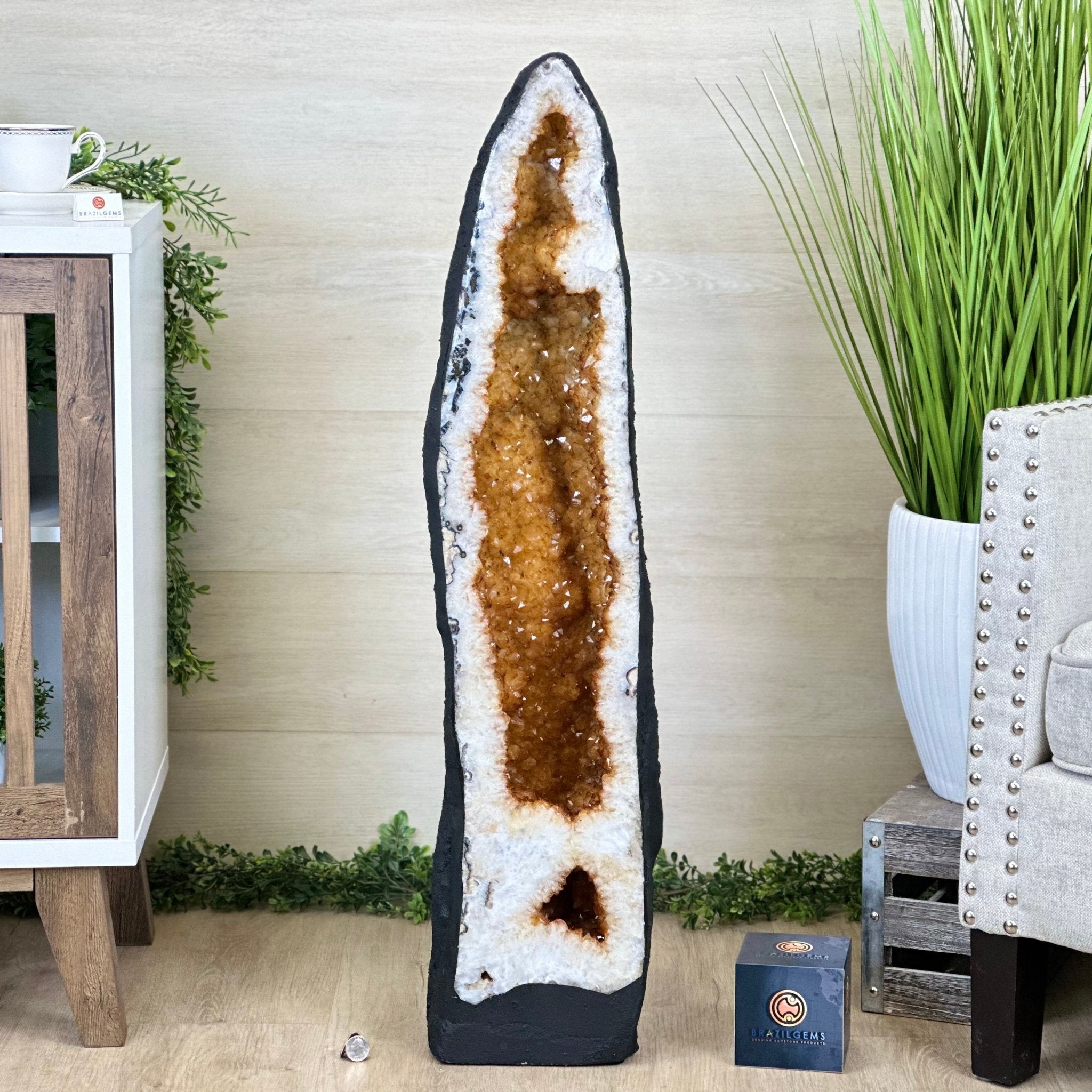 Large Extra Quality Citrine Cathedral, 97 lbs & 37.8" Tall #5603 - 0404 - Brazil GemsBrazil GemsLarge Extra Quality Citrine Cathedral, 97 lbs & 37.8" Tall #5603 - 0404Cathedrals5603 - 0404