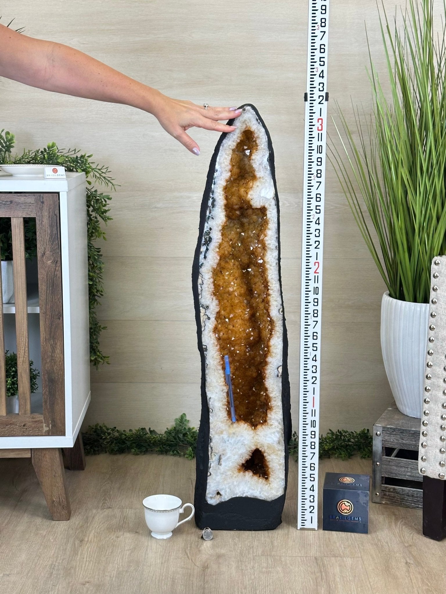 Large Extra Quality Citrine Cathedral, 97 lbs & 37.8" Tall #5603 - 0404 - Brazil GemsBrazil GemsLarge Extra Quality Citrine Cathedral, 97 lbs & 37.8" Tall #5603 - 0404Cathedrals5603 - 0404