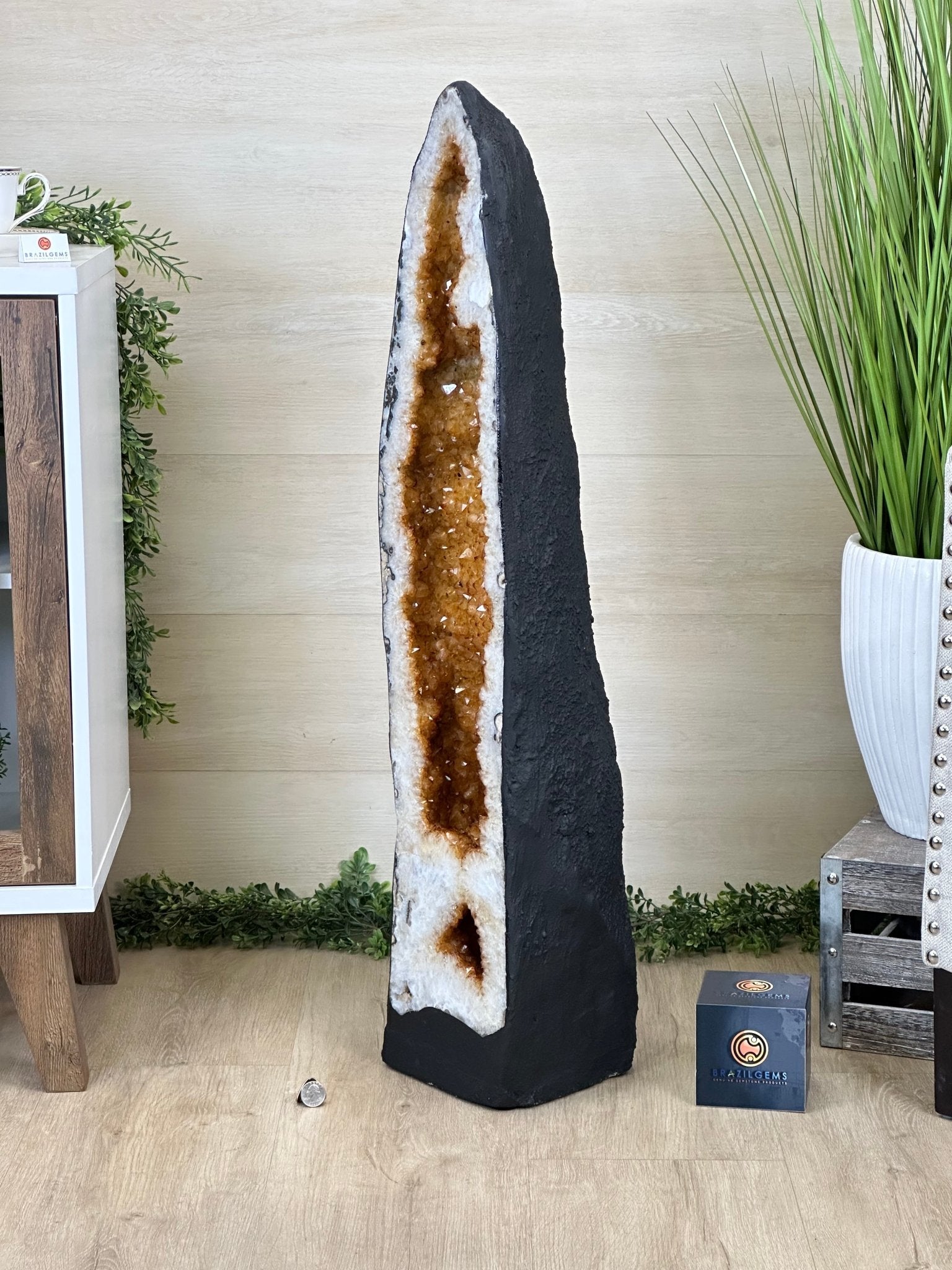 Large Extra Quality Citrine Cathedral, 97 lbs & 37.8" Tall #5603 - 0404 - Brazil GemsBrazil GemsLarge Extra Quality Citrine Cathedral, 97 lbs & 37.8" Tall #5603 - 0404Cathedrals5603 - 0404