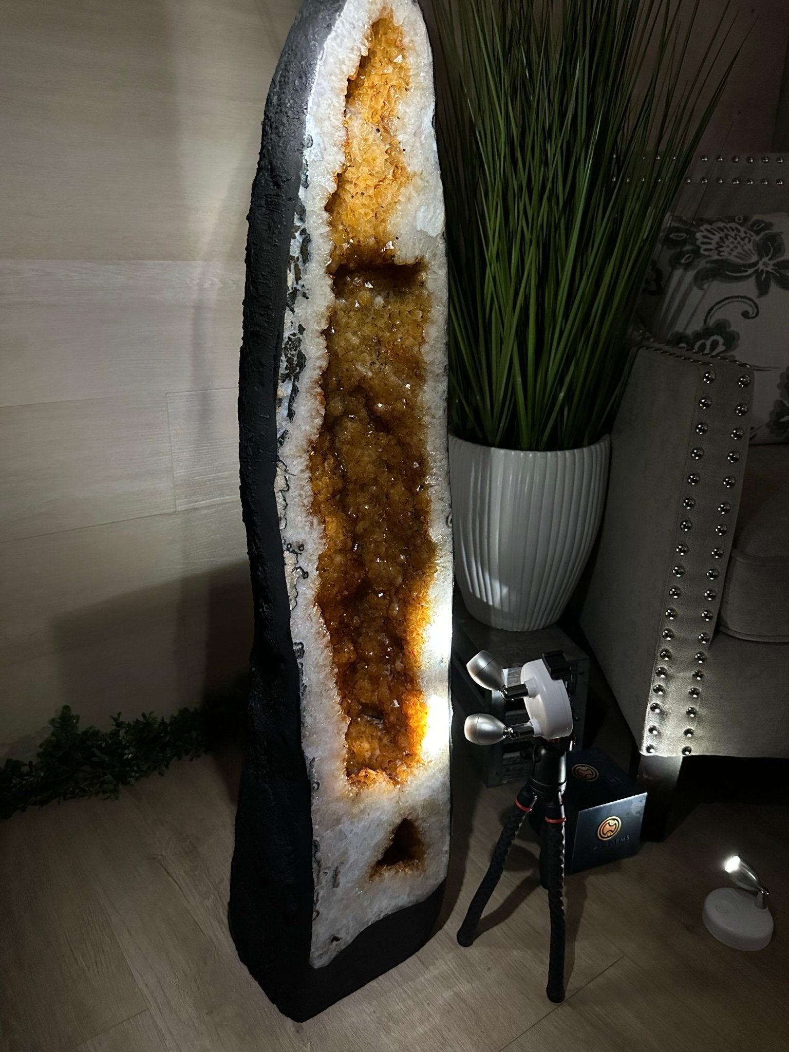Large Extra Quality Citrine Cathedral, 97 lbs & 37.8" Tall #5603 - 0404 - Brazil GemsBrazil GemsLarge Extra Quality Citrine Cathedral, 97 lbs & 37.8" Tall #5603 - 0404Cathedrals5603 - 0404