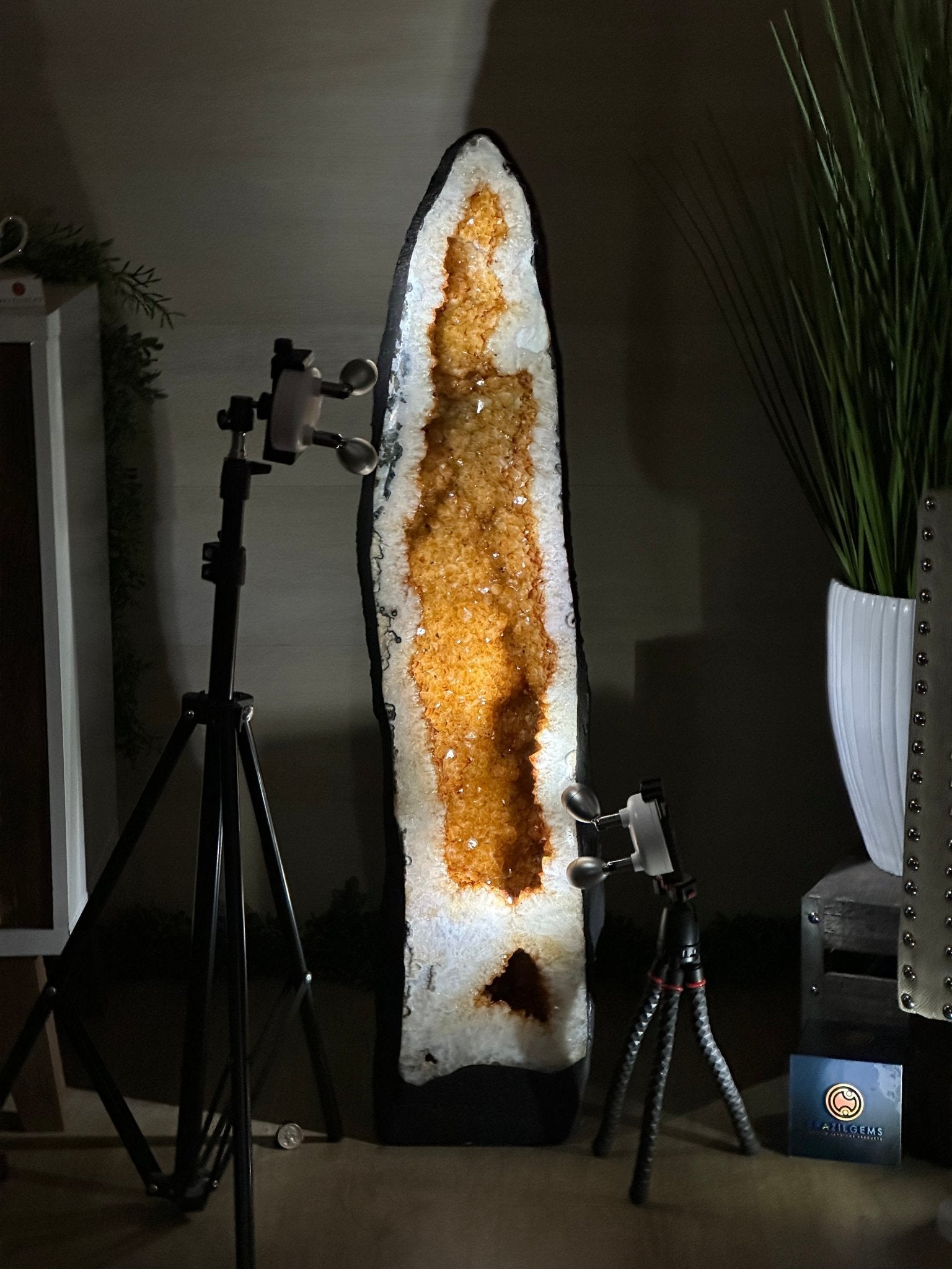 Large Extra Quality Citrine Cathedral, 97 lbs & 37.8" Tall #5603 - 0404 - Brazil GemsBrazil GemsLarge Extra Quality Citrine Cathedral, 97 lbs & 37.8" Tall #5603 - 0404Cathedrals5603 - 0404