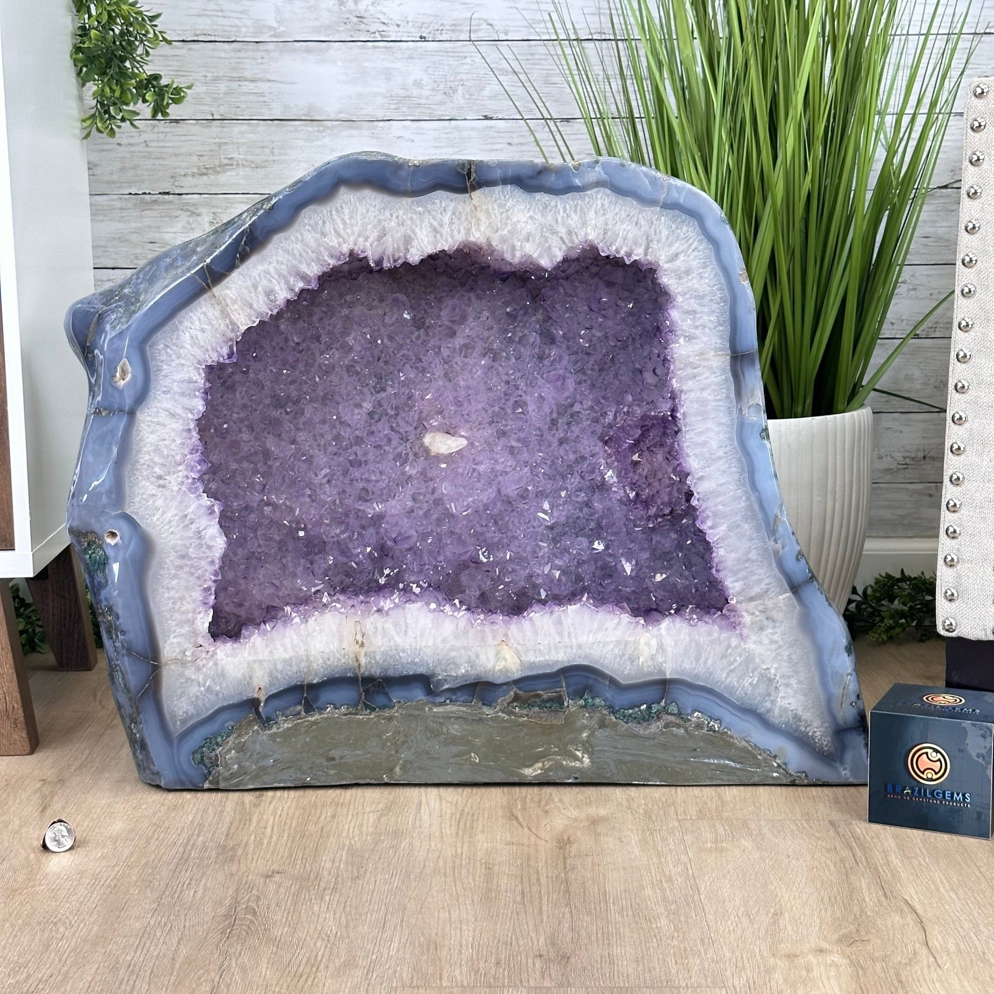 Large Extra Quality Polished Brazilian Amethyst Cathedral, 248.1 lbs & 23" tall Model #5602-0142 by Brazil Gems - Brazil GemsBrazil GemsLarge Extra Quality Polished Brazilian Amethyst Cathedral, 248.1 lbs & 23" tall Model #5602-0142 by Brazil GemsPolished Cathedrals5602-0142