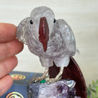 Large Hand - Carved Amethyst Parrot 7.8" Long on an Amethyst Cluster, #3004 - AMPAM - 008 - Brazil GemsBrazil GemsLarge Hand - Carved Amethyst Parrot 7.8" Long on an Amethyst Cluster, #3004 - AMPAM - 008Crystal Birds3004 - AMPAM - 008