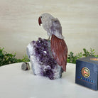 Large Hand - Carved Amethyst Parrot 7.8" Long on an Amethyst Cluster, #3004 - AMPAM - 008 - Brazil GemsBrazil GemsLarge Hand - Carved Amethyst Parrot 7.8" Long on an Amethyst Cluster, #3004 - AMPAM - 008Crystal Birds3004 - AMPAM - 008