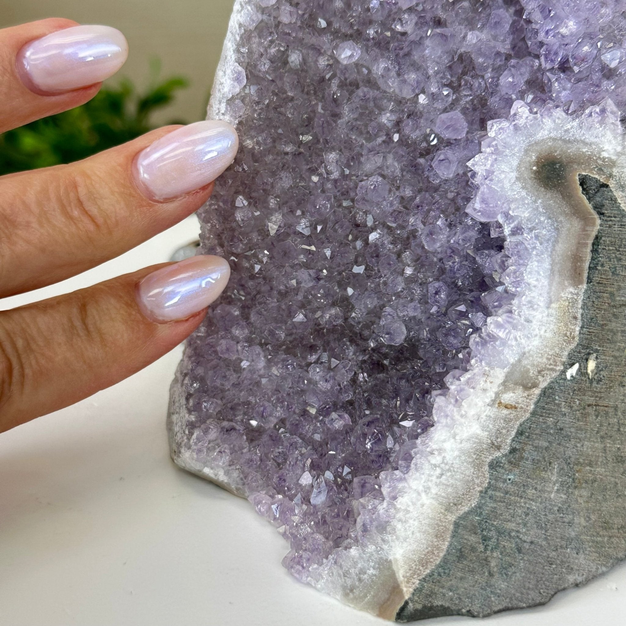 Large Hand - Carved Clear Quartz Parrot 10" Long on Amethyst Cluster #3005 - CQPAM - 048 - Brazil GemsBrazil GemsLarge Hand - Carved Clear Quartz Parrot 10" Long on Amethyst Cluster #3005 - CQPAM - 048Crystal Birds3005 - CQPAM - 048