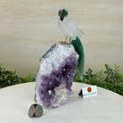 Large Hand - Carved Clear Quartz Parrot 7.8" Long on an Amethyst Cluster #3004 - CQPAM - 016 - Brazil GemsBrazil GemsLarge Hand - Carved Clear Quartz Parrot 7.8" Long on an Amethyst Cluster #3004 - CQPAM - 016Crystal Birds3004 - CQPAM - 016