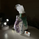 Large Hand - Carved Clear Quartz Parrot 8.5" Long on an Amethyst Cluster #3004 - CQPAM - 015 - Brazil GemsBrazil GemsLarge Hand - Carved Clear Quartz Parrot 8.5" Long on an Amethyst Cluster #3004 - CQPAM - 015Crystal Birds3004 - CQPAM - 015