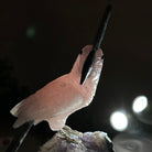 Large Hand - Carved Rose Quartz Cockatoo w/ Amethyst Base, 9.2" Tall #3004 - RQCAM - 041 - Brazil GemsBrazil GemsLarge Hand - Carved Rose Quartz Cockatoo w/ Amethyst Base, 9.2" Tall #3004 - RQCAM - 041Crystal Birds3004 - RQCAM - 041