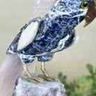 Large Hand - Carved Sodalite Cockatoo 8.3" Long on an Amethyst Base #3004 - SOCAM - 047 - Brazil GemsBrazil GemsLarge Hand - Carved Sodalite Cockatoo 8.3" Long on an Amethyst Base #3004 - SOCAM - 047Crystal Birds3004 - SOCAM - 047