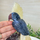 Large Hand - Carved Sodalite Cockatoo 9" Long on an Amethyst Base #3004 - SOCAM - 046 - Brazil GemsBrazil GemsLarge Hand - Carved Sodalite Cockatoo 9" Long on an Amethyst Base #3004 - SOCAM - 046Crystal Birds3004 - SOCAM - 046