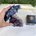 Large Hand - Carved Sodalite Toucan Bird w/ Amethyst Base, 7.8" Tall #3004 - SOTAM - 054 - Brazil GemsBrazil GemsLarge Hand - Carved Sodalite Toucan Bird w/ Amethyst Base, 7.8" Tall #3004 - SOTAM - 054Crystal Birds3004 - SOTAM - 054