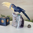 Large Hand - Carved Sodalite Toucan Bird w/ Amethyst Base, 7.8" Tall #3004 - SOTAM - 054 - Brazil GemsBrazil GemsLarge Hand - Carved Sodalite Toucan Bird w/ Amethyst Base, 7.8" Tall #3004 - SOTAM - 054Crystal Birds3004 - SOTAM - 054