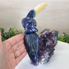 Large Hand - Carved Sodalite Toucan Bird w/ Amethyst Base, 7.8" Tall #3004 - SOTAM - 054 - Brazil GemsBrazil GemsLarge Hand - Carved Sodalite Toucan Bird w/ Amethyst Base, 7.8" Tall #3004 - SOTAM - 054Crystal Birds3004 - SOTAM - 054