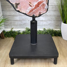 Large Polished Pink Amethyst Slice on a Rotating Stand, 260.2 lbs, 72.6" Tall #5748-0001 by Brazil Gems - Brazil GemsBrazil GemsLarge Polished Pink Amethyst Slice on a Rotating Stand, 260.2 lbs, 72.6" Tall #5748-0001 by Brazil GemsSlices on Rotating Bases5748-0001