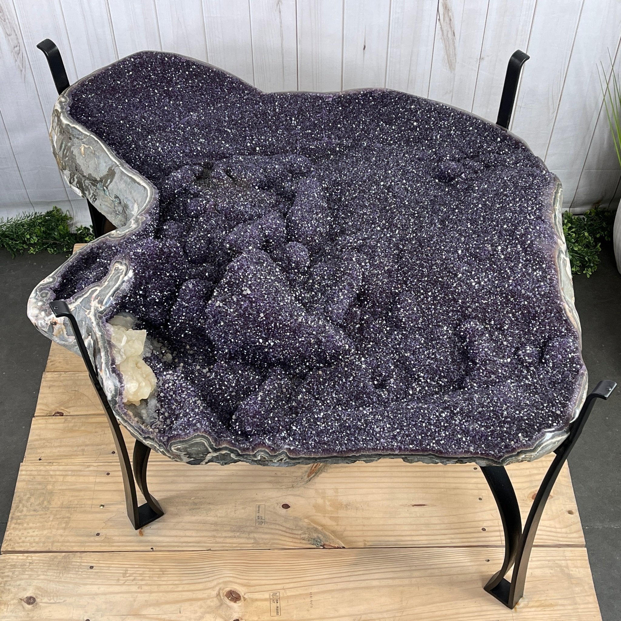 Large Special Amethyst Dining/Conference Table Super Quality, 814 lbs & 31.6" tall #1388-0001 by Brazil Gems - Brazil GemsBrazil GemsLarge Special Amethyst Dining/Conference Table Super Quality, 814 lbs & 31.6" tall #1388-0001 by Brazil GemsTables: Dining1388-0001