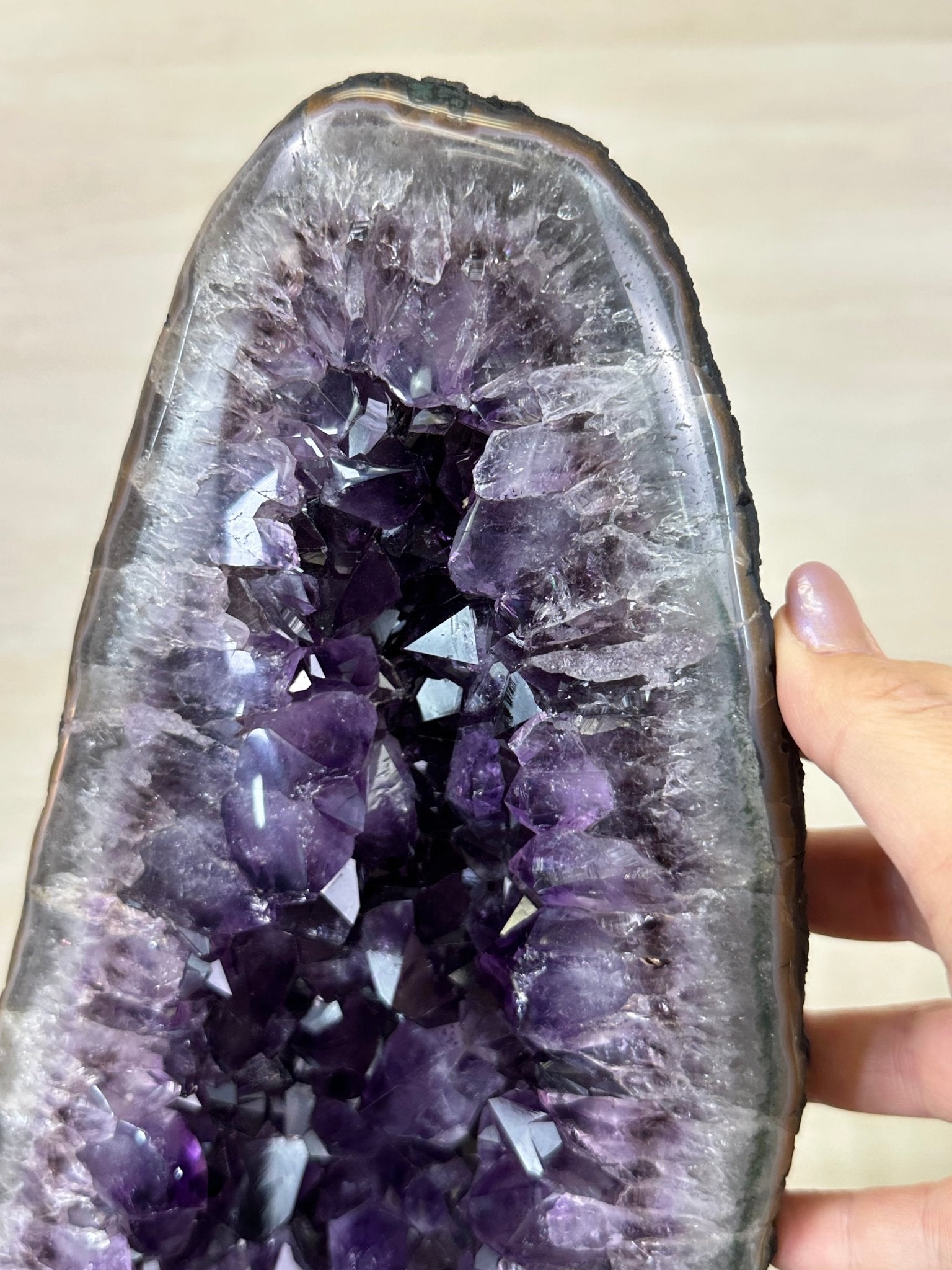 Large Super Quality Amethyst Cluster on Metal Stand, 227.1 lbs & 56.4" Tall #5491 - 0024 - Brazil GemsBrazil GemsLarge Super Quality Amethyst Cluster on Metal Stand, 227.1 lbs & 56.4" Tall #5491 - 0024Clusters on Fixed Bases5491 - 0024
