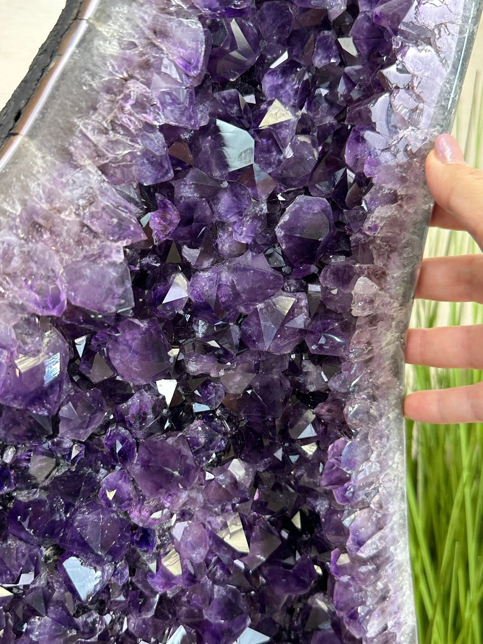 Large Super Quality Amethyst Cluster on Metal Stand, 227.1 lbs & 56.4" Tall #5491 - 0024 - Brazil GemsBrazil GemsLarge Super Quality Amethyst Cluster on Metal Stand, 227.1 lbs & 56.4" Tall #5491 - 0024Clusters on Fixed Bases5491 - 0024