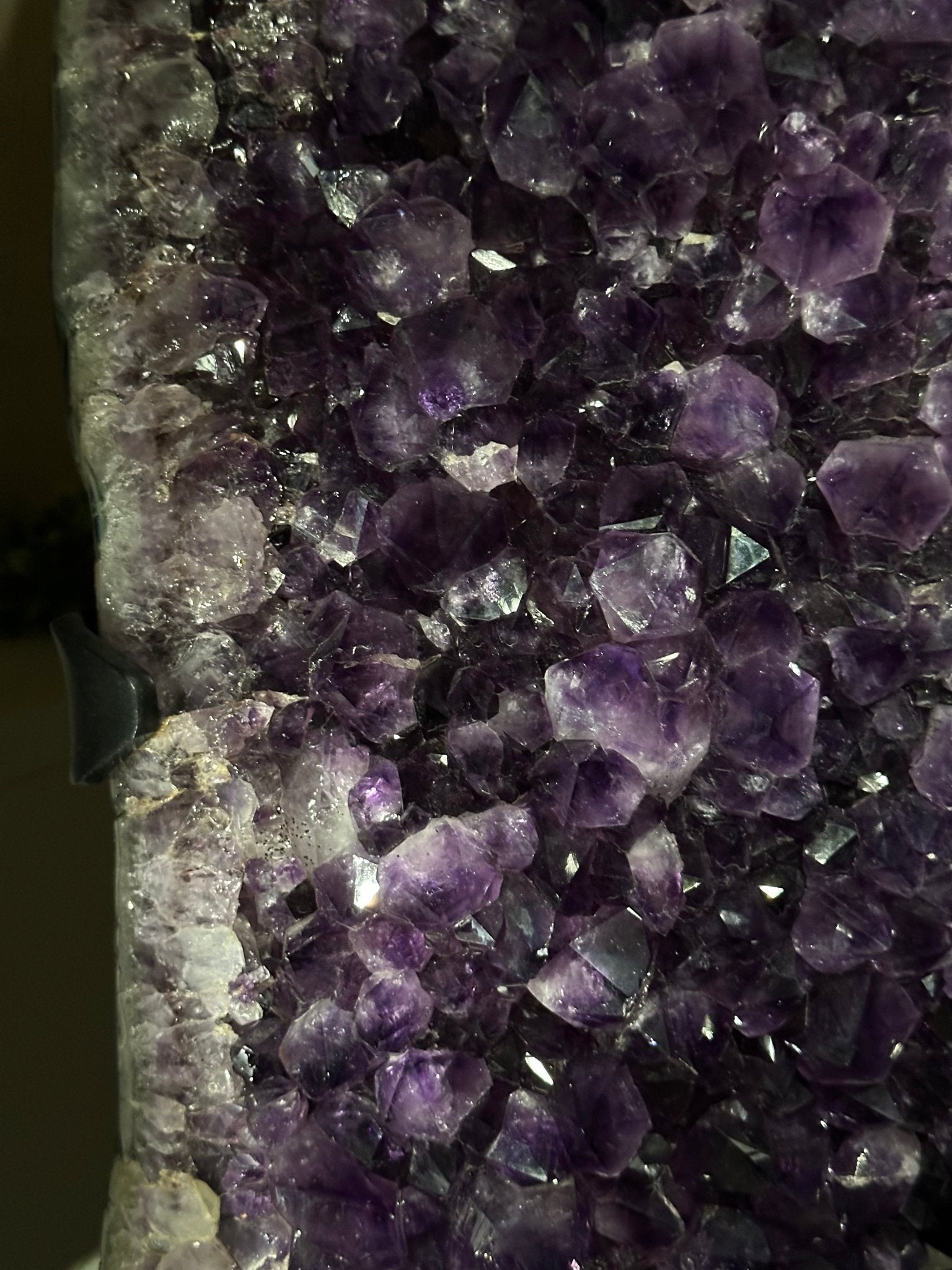 Large Super Quality Amethyst Cluster on Metal Stand, 227.1 lbs & 56.4" Tall #5491 - 0024 - Brazil GemsBrazil GemsLarge Super Quality Amethyst Cluster on Metal Stand, 227.1 lbs & 56.4" Tall #5491 - 0024Clusters on Fixed Bases5491 - 0024