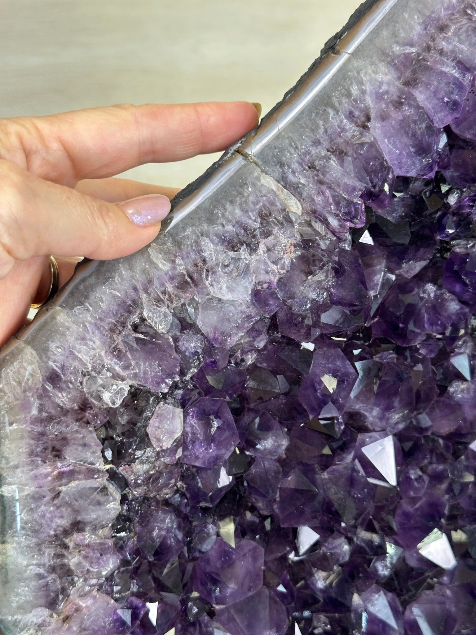 Large Super Quality Amethyst Cluster on Metal Stand, 227.1 lbs & 56.4" Tall #5491 - 0024 - Brazil GemsBrazil GemsLarge Super Quality Amethyst Cluster on Metal Stand, 227.1 lbs & 56.4" Tall #5491 - 0024Clusters on Fixed Bases5491 - 0024