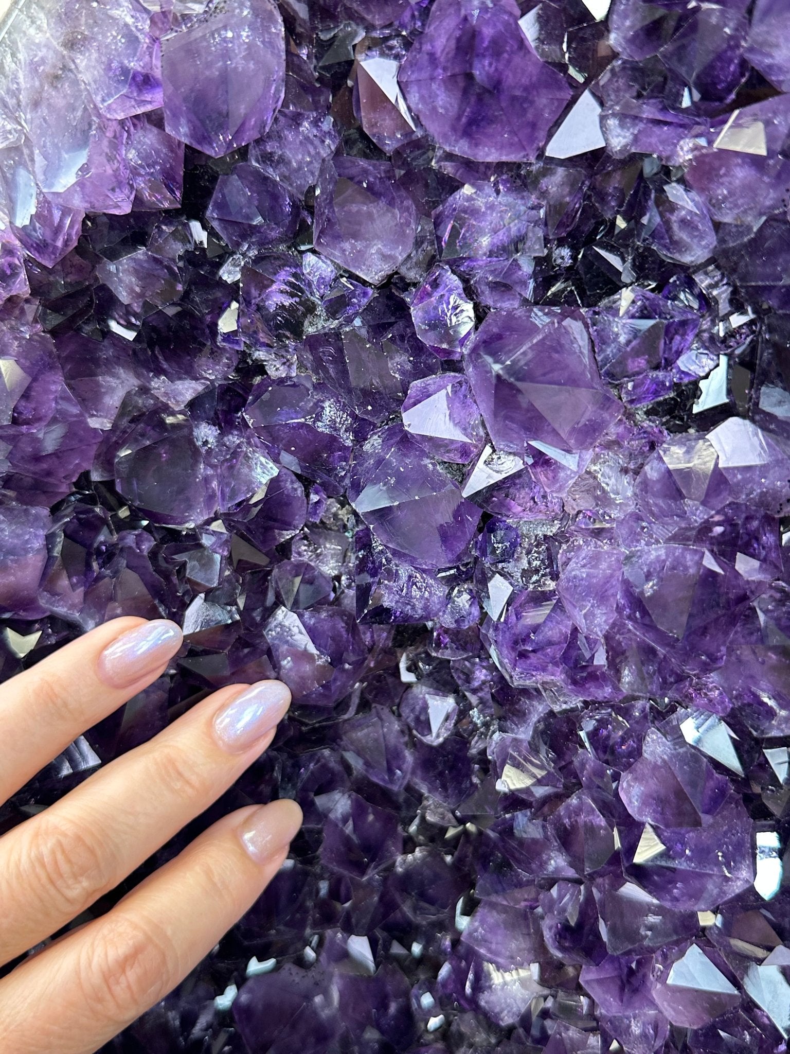 Large Super Quality Amethyst Cluster on Metal Stand, 227.1 lbs & 56.4" Tall #5491 - 0024 - Brazil GemsBrazil GemsLarge Super Quality Amethyst Cluster on Metal Stand, 227.1 lbs & 56.4" Tall #5491 - 0024Clusters on Fixed Bases5491 - 0024