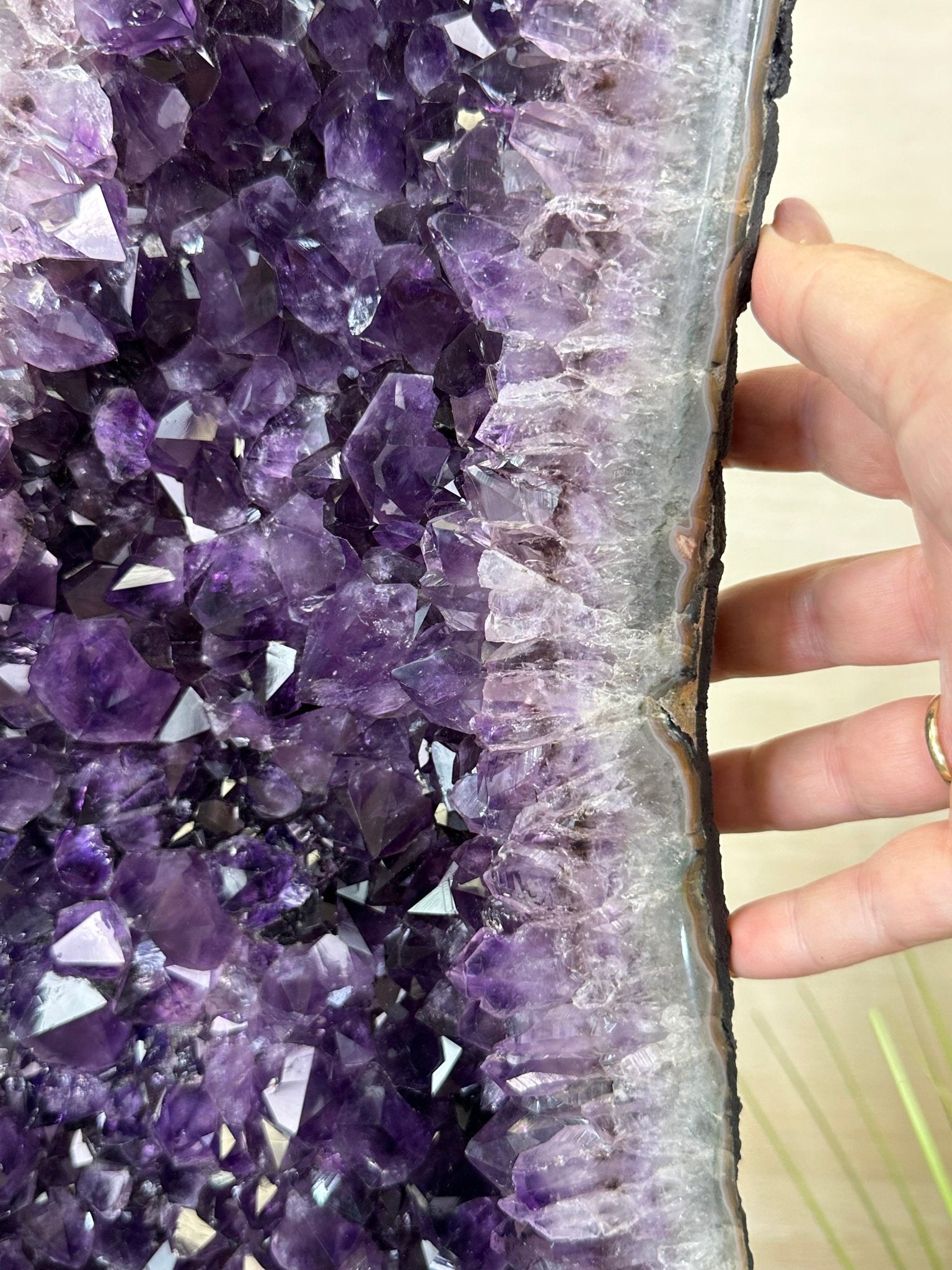 Large Super Quality Amethyst Cluster on Metal Stand, 227.1 lbs & 56.4" Tall #5491 - 0024 - Brazil GemsBrazil GemsLarge Super Quality Amethyst Cluster on Metal Stand, 227.1 lbs & 56.4" Tall #5491 - 0024Clusters on Fixed Bases5491 - 0024